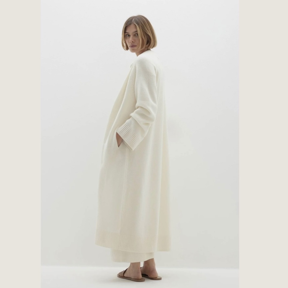 Naked Cashmere Makena Longline Ecru White Cashmere Cardigan, Size M - Picture 9 of 16